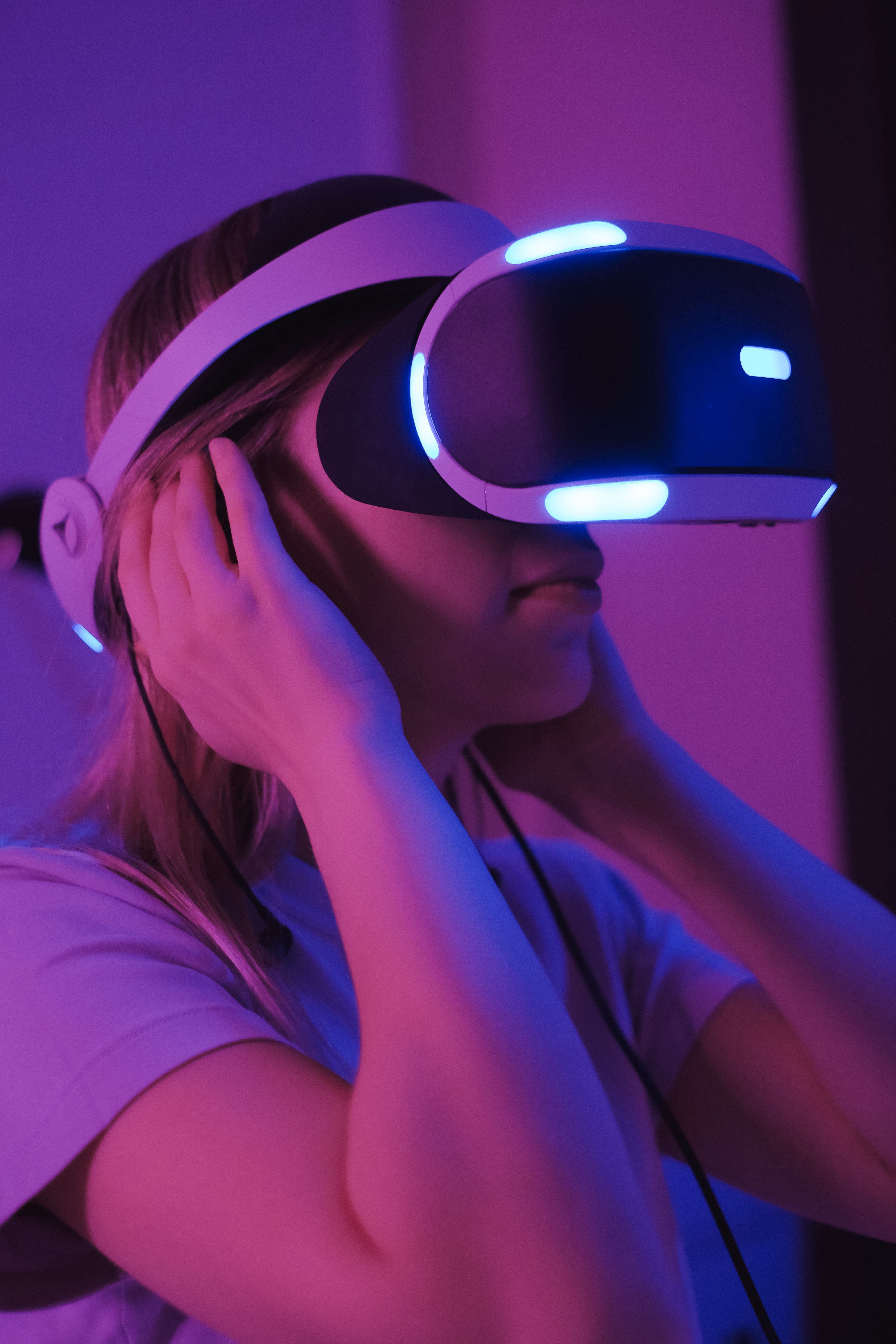 Person exploring a virtual reality experience, representing IMR Soft vision for technology